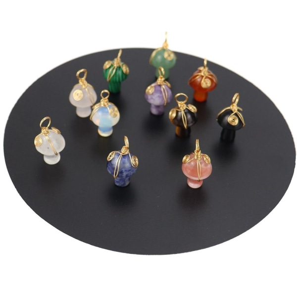 Healing Crystal Halsband Svamphalsband 6 6 6