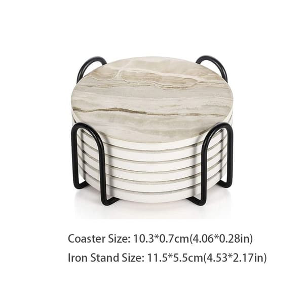 6 stk Runde glasbrikker Absorberende glasbrikker