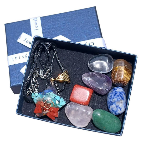 Naturlig krystall 7 Chakra Stone 2 2 2