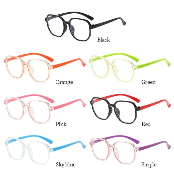 Lasten Anti-Blue Light Glasses Pyöreät silmälasit PUNAINEN Red