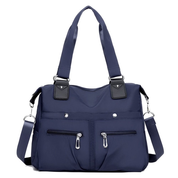 Stor kapasitet Skulderveske Vanntett Multi Pocket Dame Tote Nylon Bag Light Green