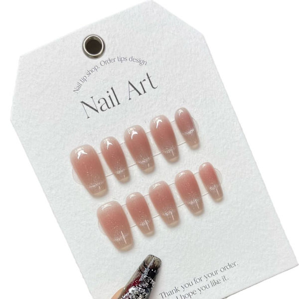 Pure Manual False Nail Cat Eyes Handgjorda naglar S S