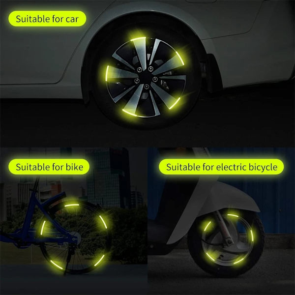 80 stk. Hub Reflekterende Sticker Dekorative Strips 2 2 2