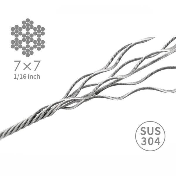 1/16 Wire Rope Flygplan Kabel Ståltråd