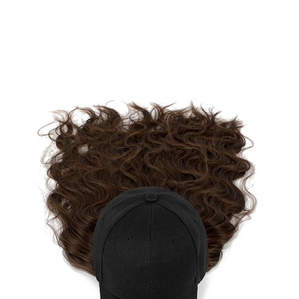 Connect Peruukki Säädettävä TUMMUNRUSKEA VALKOINEN HATU VALKOINEN HATU dark brown White hat-White hat