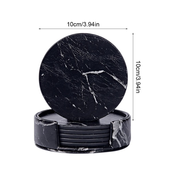 Koppmatta Pad Set Marble Texture Koppmatta SVART black