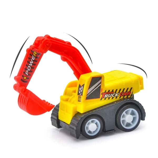 12 stk/sett Mini Treghetsbil Lekebil Modell Engineering Vehicle 12pcs/set