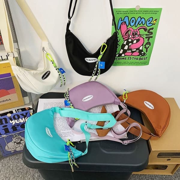 Sling Dumpling Bag Skulder Håndtasker HVID white