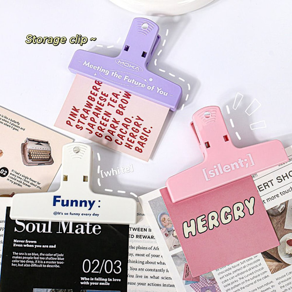 Magnetisk Clip Kvitterings Opbevaringsmappe SORT Black