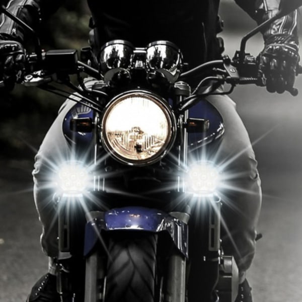 2stk 6 LED Forlygte Motorcykel Køre Spotlight Forlygte