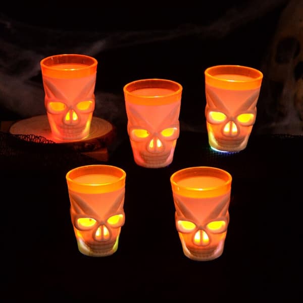 Skeleton Wine Cup Cocktail Cup VALKOINEN&ORANSI white&orange