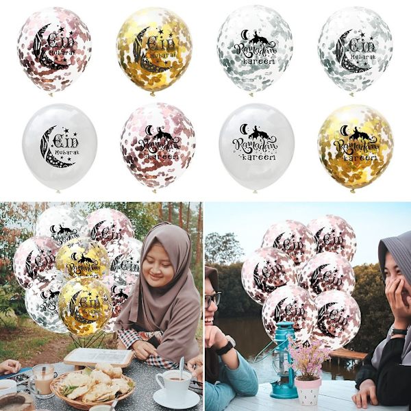 Eid Mubarak -ilmapallot Islami Muslimi Juhlakoristelu 07 07