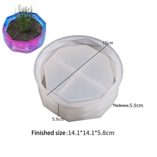 Vase Silikone Form Urtepotteforme 4 4 4