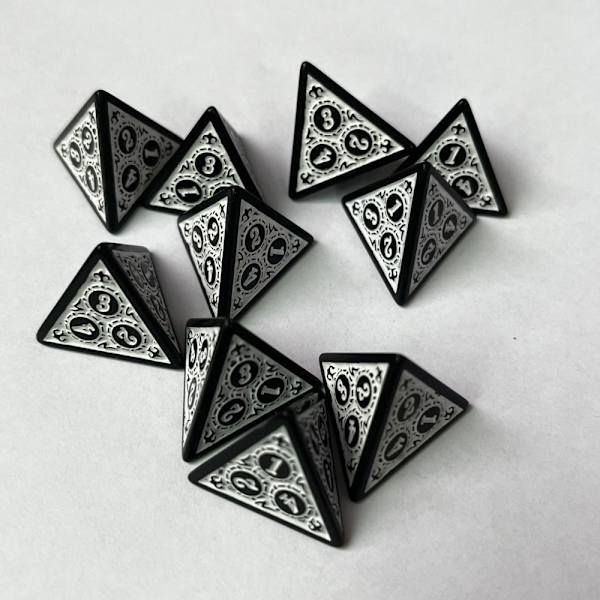 10 kpl set Noppapelit VALKOINEN white