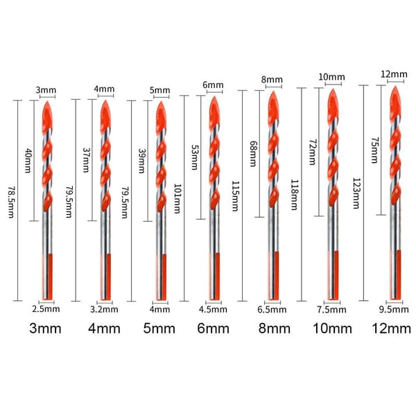 Bor Trekantbor 8MM 8mm