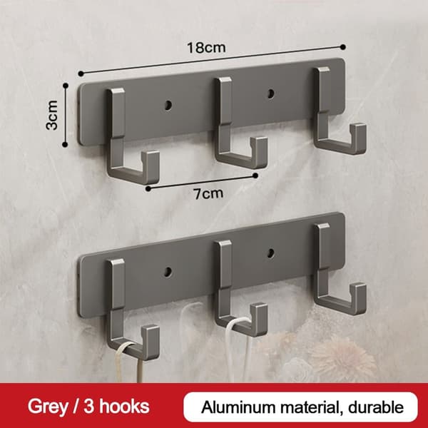 Væg Dørkrog Stue Dørkrog GRÅ 3 KROGE 3 KROGE Grey 3 hooks-3 hooks