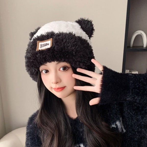 Strikket lue Bear Ear Hat 3 3 3