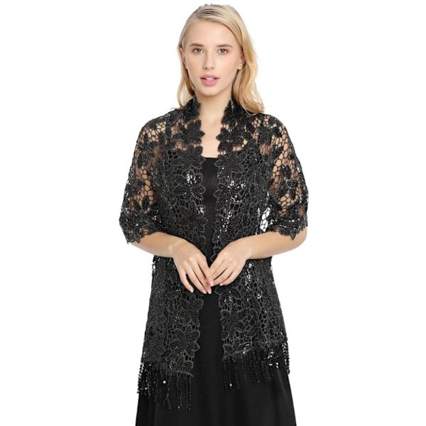 Aftenkjoler Sjal Lady Cape Wraps SORT SORT Black