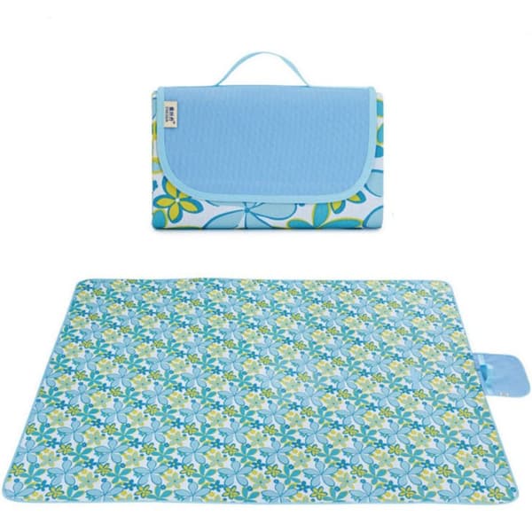 Piknikteppe Campingmatte BLÅ LEAVE BLÅ LEAVE blue leave