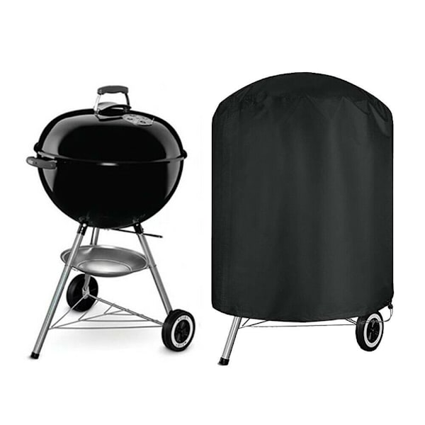 Trädgård Uteplats Cover Utomhus Rund BBQ Grillöverdrag COVER 58x77cm