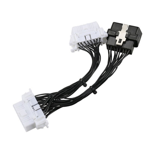 Auton OBD2-jaottimen jatkokaapeli, yksi uros ja kaksi jatkojohtoa Cable Length-15cm