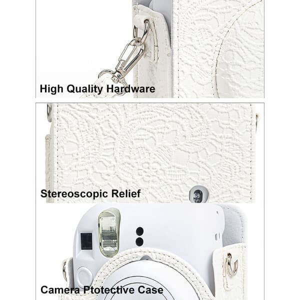 Instant Camera Case Oppbevaringsveske HVIT White