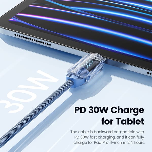 Mobil datakabel Laddkabel BLÅ 2M Blue 2m