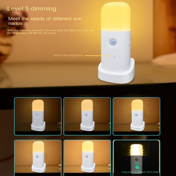 Natlampe Bevægelsessensor KOLD LYS KOLDT LYS cold light