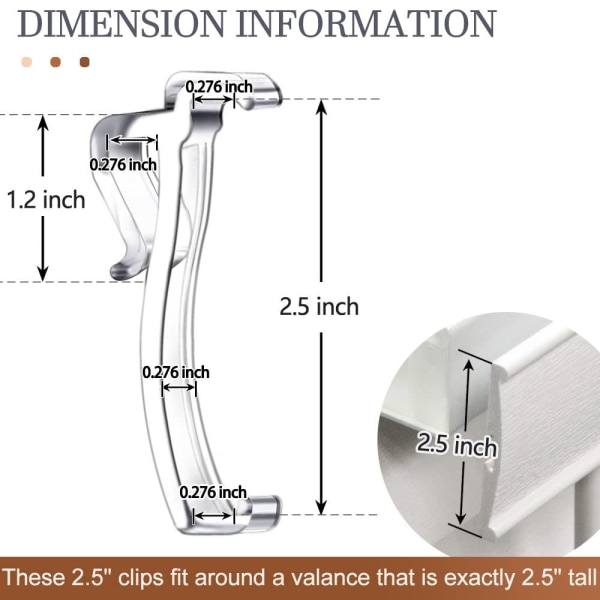 10 st Valance Clips Blind Clips 2 2 2