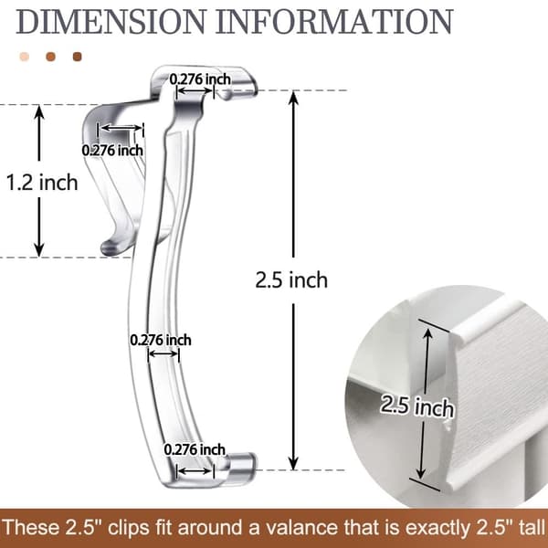 10 st Valance Clips Blind Clips 3 3 3