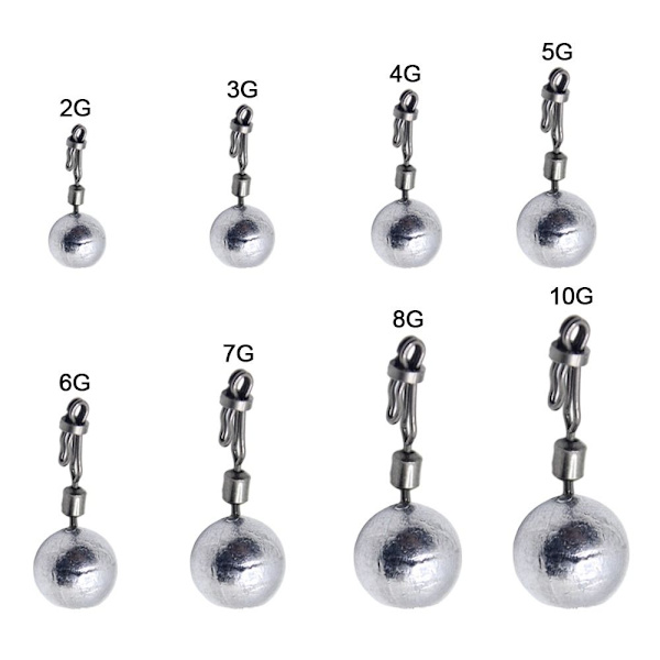 5/10ST Fiskeblysänkor Fiskeviktsänkare 5G-10ST 5g-10pcs