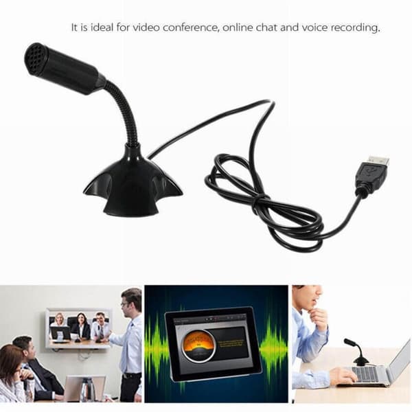 Desktop USB Mikrofon Tal SVART Black
