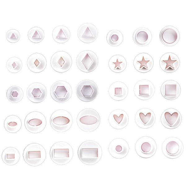 9/12 stk. Polymer lerskærere Keramisk skæreform Heart-shaped-9pcs