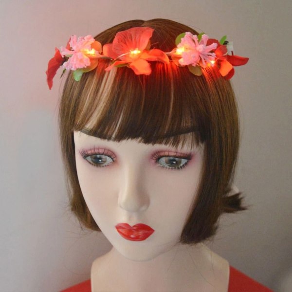 Glödande LED-krans Halloween Crown Flower 2 2 2