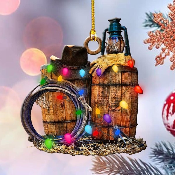 Hattu Saappaat Ornamentti Xmas Tree Riippuva kyltti B-3PCS B-3PCS B-3pcs