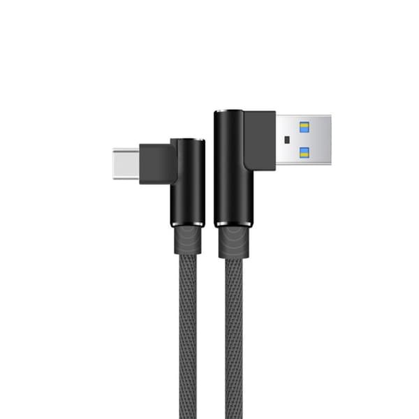 2 st Datakabel Laddkabel SVART TYP C TYP C Black Type C-Type C