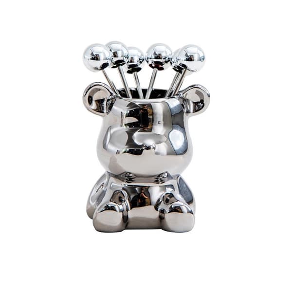 Nordic Bear Fruit Gaffel Set SILVER BEAR BEAR silver bear-bear