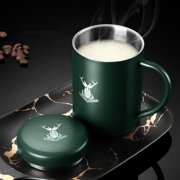 Kaffekopp Dubbelbottnad Mugg GRÖN 350ML 350ML green 350ml-350ml