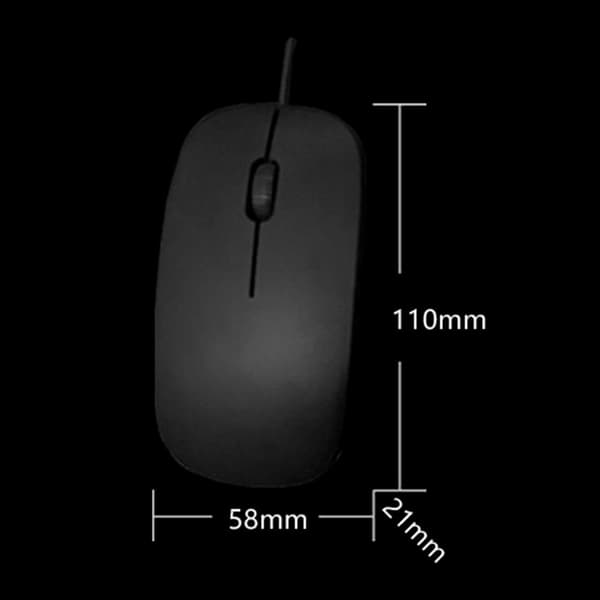 Forr Wired Mouse USB Optics MUSTA black