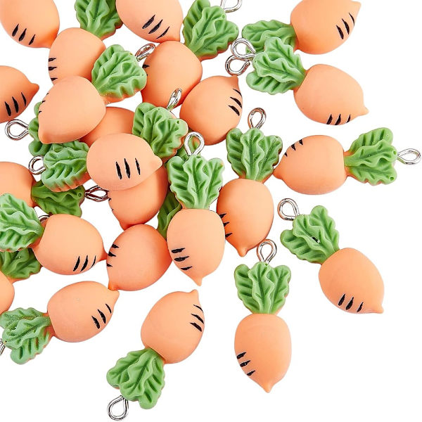 30 STK Charms Gulerod vedhæng Gulerod Charms