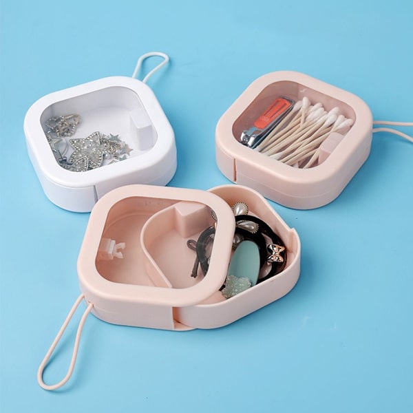 Hair Tie Organizer Smykker Oppbevaringsbeholdere HVIT White