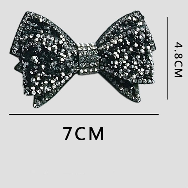 2kpl Shoe Clip Kiiltävät koristeklipsit SILVER silver