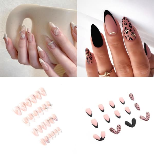 False Nails Long Almond 1 1 1