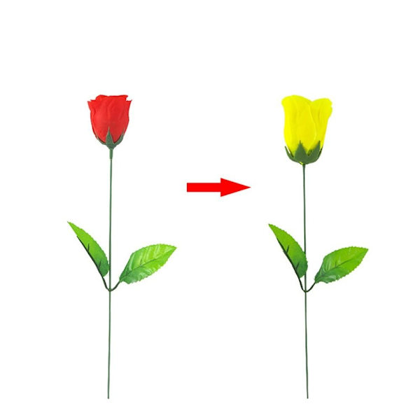 2ST Färgskiftande Rose Rose Magic Tricks Blomma Magic Trick 2pcs