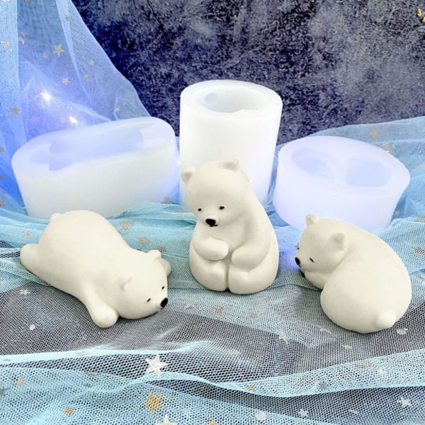 Isbjørn lysform 3D kunstvoksform 3 3 3