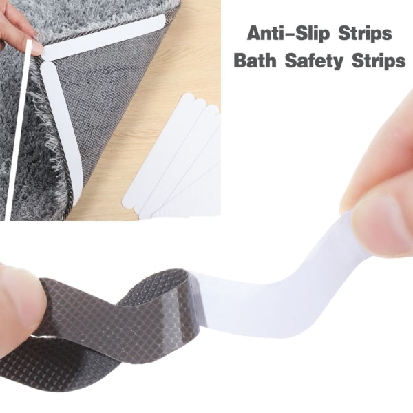 24STK Anti-Slip Strips Bad Sikkerheds Strips GRÅ LANG STRIP grey Long strip