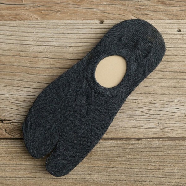 Par Sandalstrumpor med delad tå Sockor MÖRKGRÅ Dark gray