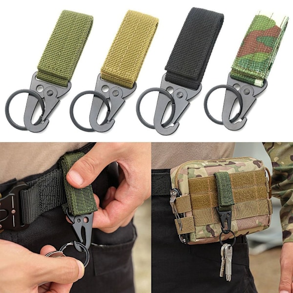 2st Webbing Hängande Spänne Nyckelring ARMY GREEN Army Green