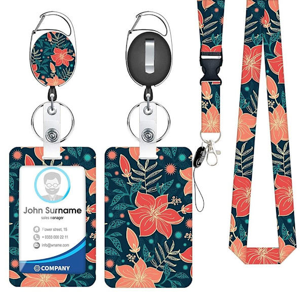 Optrækkelig badgeholder navnekortdæksel STYLE 2 STYLE 2 Style 2