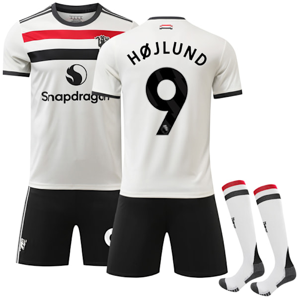 Manchester United Borta Fotbollströja Barn 2024-2025 Kit Nr.9 Højlund XS